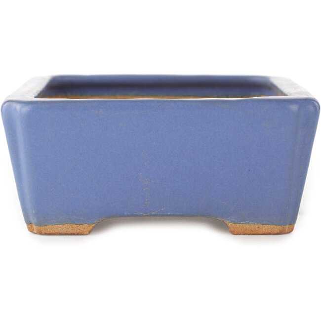 Pot à bonsaï rectangulaire bleu par Hattori - 160 x 115 x 50 mm