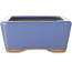 Maceta rectangular azul para bonsái de Hattori - 160 x 115 x 50 mm