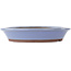 Round blue bonsai pot by Yamaaki - 195 x 195 x 40 mm