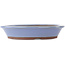 Round blue bonsai pot by Yamaaki - 195 x 195 x 40 mm