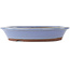 Round blue bonsai pot by Yamaaki - 195 x 195 x 40 mm