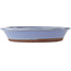 Round blue bonsai pot by Yamaaki - 195 x 195 x 40 mm