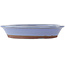 Round blue bonsai pot by Yamaaki - 195 x 195 x 40 mm