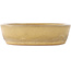 Ovale beige bonsai pot van Reiho - 170 x 140 x 38 mm