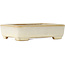 Vaso bonsai rettangolare bianco di Yamafusa - 135 x 110 x 35 mm