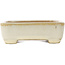 Rectangular white bonsai pot by Yamafusa - 135 x 110 x 35 mm