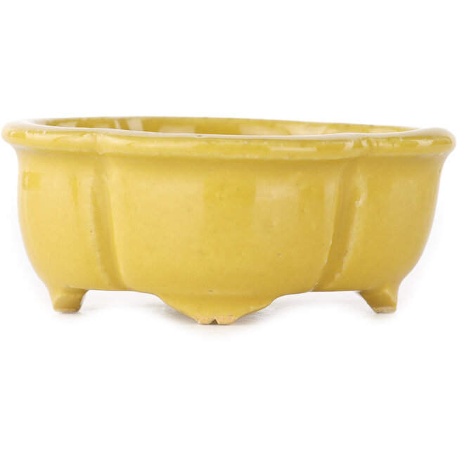 Mokko yellow bonsai pot by Fuka - 75 x 65 x 30 mm