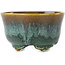 Pot à bonsaï rond vert et marron de Fuka - 80 x 80 x 48 mm