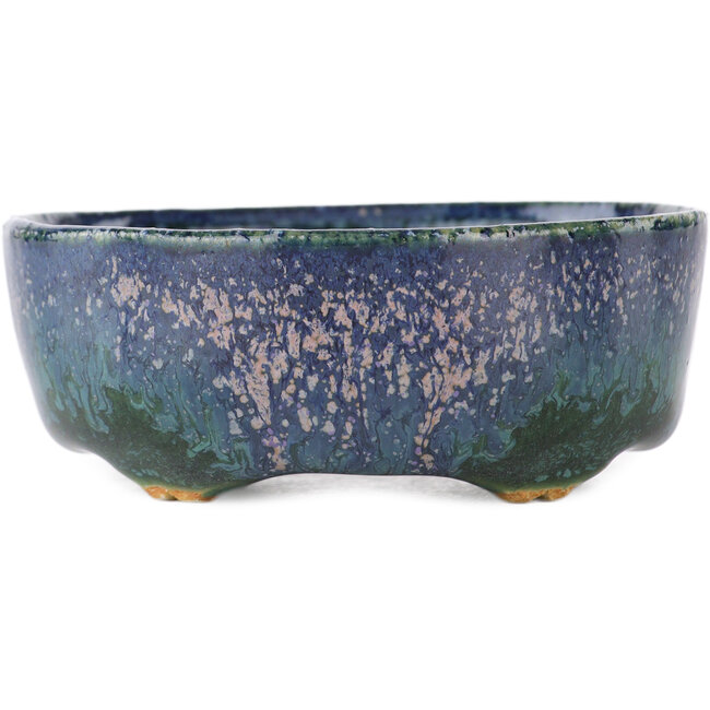 Vaso bonsai ovale blu multicolore di Fuka - 70 x 60 x 28 mm