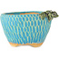 Vaso bonsai rotondo blu di Masashi Furumoto - 80 x 85 x 50 mm