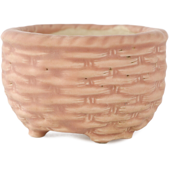 Runder rosa Bonsai-Topf von Tani Ranzan - 55 x 55 x 35 mm