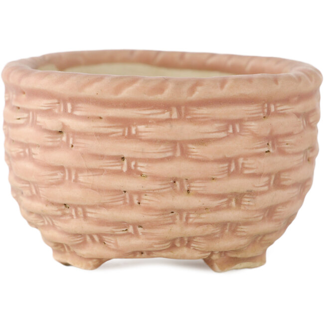 Maceta redonda rosa para bonsái de Tani Ranzan - 55 x 55 x 35 mm