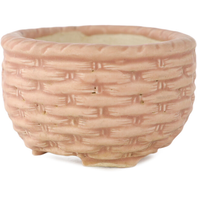 Maceta redonda rosa para bonsái de Tani Ranzan - 55 x 55 x 35 mm