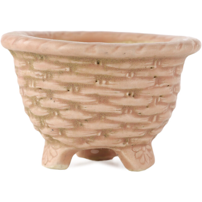 Maceta redonda rosa para bonsái de Tani Ranzan - 57 x 57 x 40 mm