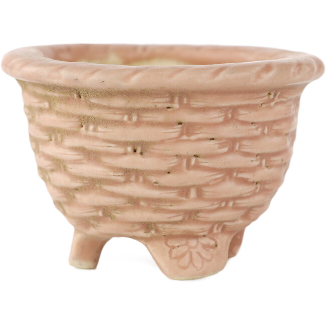 Maceta redonda rosa para bonsái de Tani Ranzan - 57 x 57 x 40 mm