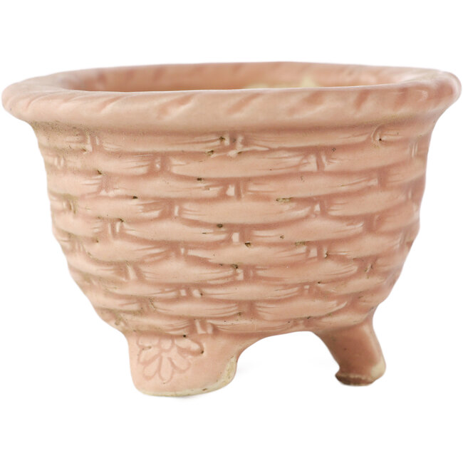 Pot à bonsaï rond rose de Tani Ranzan - 57 x 57 x 40 mm
