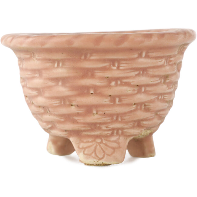 Ronde roze bonsai pot van Tani Ranzan - 57 x 57 x 40 mm