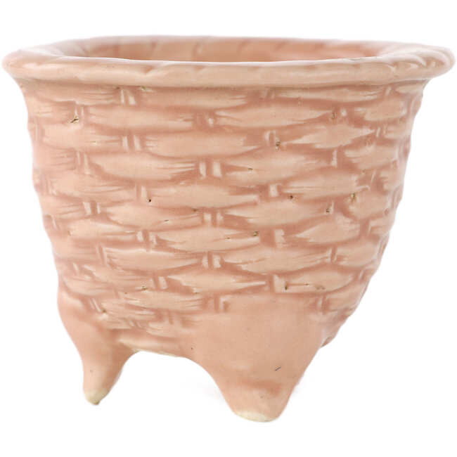 Maceta redonda rosa para bonsái de Tani Ranzan - 55 x 53 x 40 mm