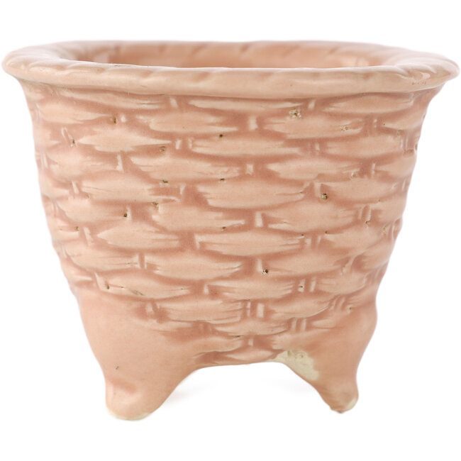 Maceta redonda rosa para bonsái de Tani Ranzan - 55 x 53 x 40 mm