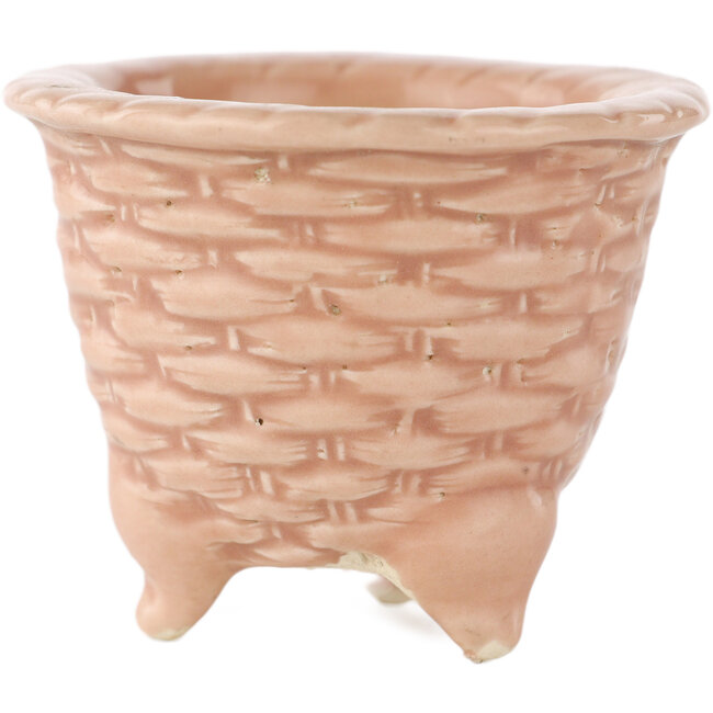 Pot à bonsaï rond rose de Tani Ranzan - 55 x 53 x 40 mm