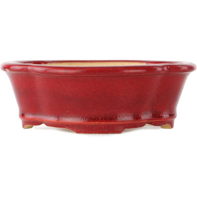 Mokko red bonsai pot by Eime Yozan - 140 x 120 x 50 mm