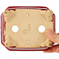 Maceta rectangular roja para bonsái de Eime Yozan - 130 x 105 x 50 mm