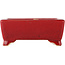 Rectangular red bonsai pot by Eime Yozan - 125 x 90 x 50 mm