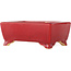 Pot à bonsaï rectangulaire rouge par Eime Yozan - 125 x 90 x 50 mm