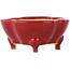 Mokko red bonsai pot by Eime Yozan - 125 x 125 x 55 mm