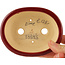 Oval red bonsai pot by Eime Yozan - 115 x 95 x 45 mm