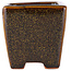 Vaso bonsai quadrato marrone di Eime Yozan - 62 x 62 x 62 mm