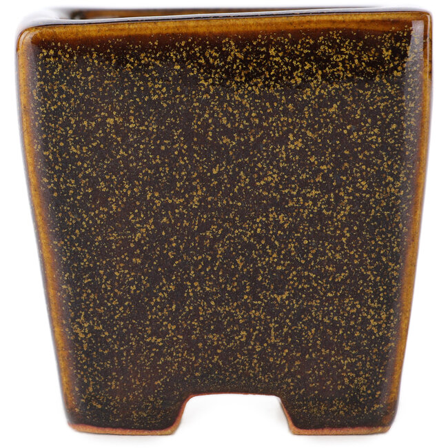 Maceta cuadrada marrón para bonsái de Eime Yozan - 62 x 62 x 62 mm