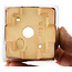 Square brown bonsai pot by Eime Yozan - 62 x 62 x 62 mm