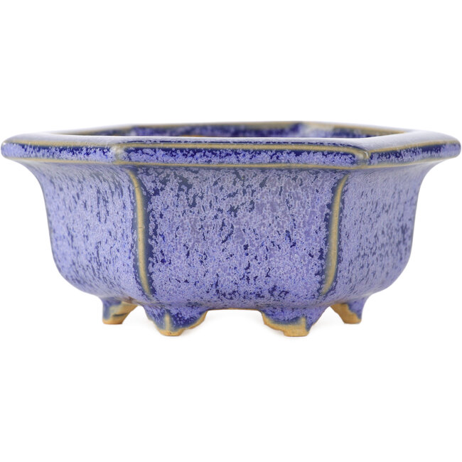 Maceta hexagonal violeta para bonsái de Eime Yozan - 105 x 105 x 50 mm