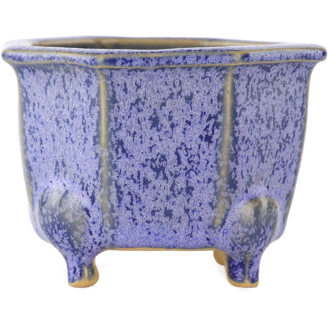 Pot à bonsaï octogonal violet par Eime Yozan - 85 x 85 x 60 mm