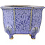 Maceta octogonal para bonsái de color morado de Eime Yozan - 85 x 85 x 60 mm