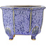 Maceta octogonal para bonsái de color morado de Eime Yozan - 85 x 85 x 60 mm