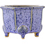 Maceta octogonal para bonsái de color morado de Eime Yozan - 85 x 85 x 60 mm