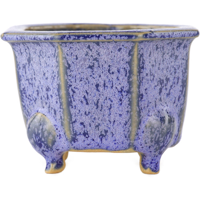 Vaso bonsai ottagonale viola di Eime Yozan - 85 x 85 x 60 mm