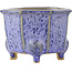 Pot à bonsaï octogonal violet par Eime Yozan - 85 x 85 x 60 mm