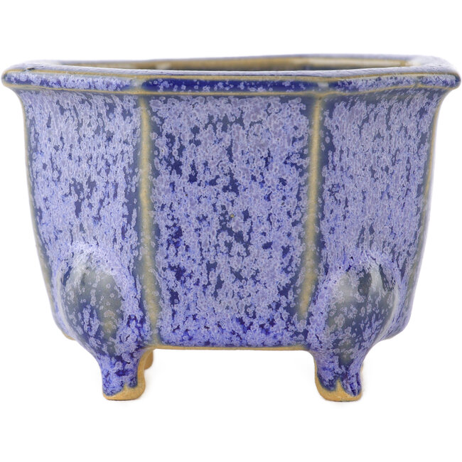 Achthoekige paarse bonsaipot van Eime Yozan - 85 x 85 x 60 mm