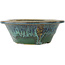 Pot à bonsaï rond vert de Fuka - 160 x 160 x 60 mm