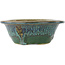 Pot à bonsaï rond vert de Fuka - 160 x 160 x 60 mm