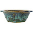 Pot à bonsaï rond vert de Fuka - 160 x 160 x 60 mm