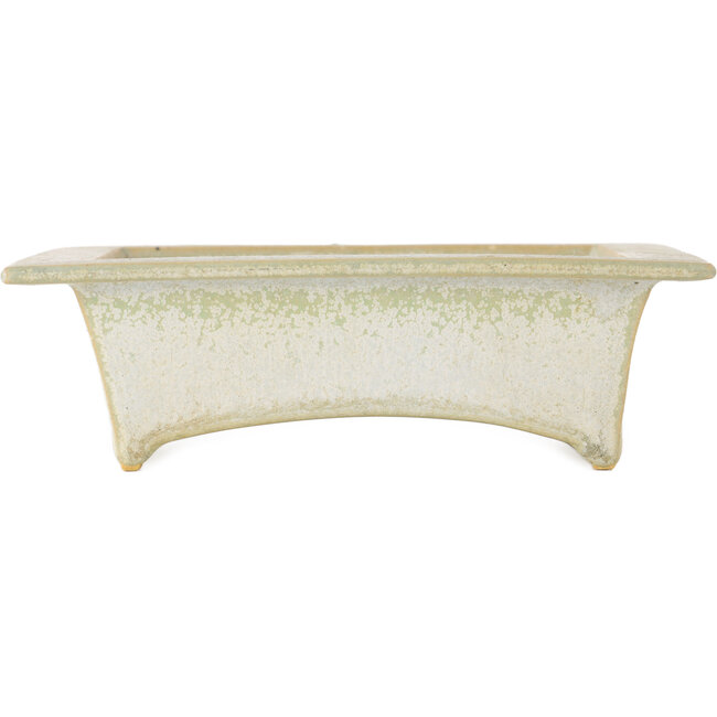 Rechteckiger weißer Bonsai-Topf von Fuka - 155 x 110 x 45 mm