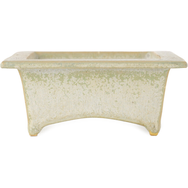 Maceta rectangular blanca para bonsái de Fuka - 155 x 110 x 45 mm