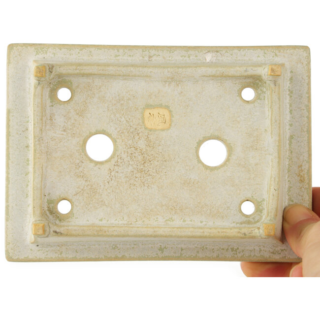 Rechthoekige witte bonsai pot van Fuka - 155 x 110 x 45 mm