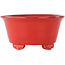 Pot à bonsaï rond rouge de Fuka - 140 x 140 x 70 mm