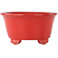 Pot à bonsaï rond rouge de Fuka - 140 x 140 x 70 mm
