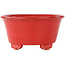 Round red bonsai pot by Fuka - 140 x 140 x 70 mm